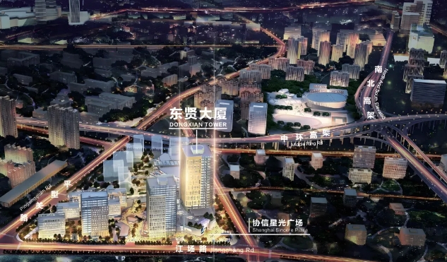 上海靜安區(qū)鼎立東賢大廈，500 - 2000㎡企業(yè)公館出售